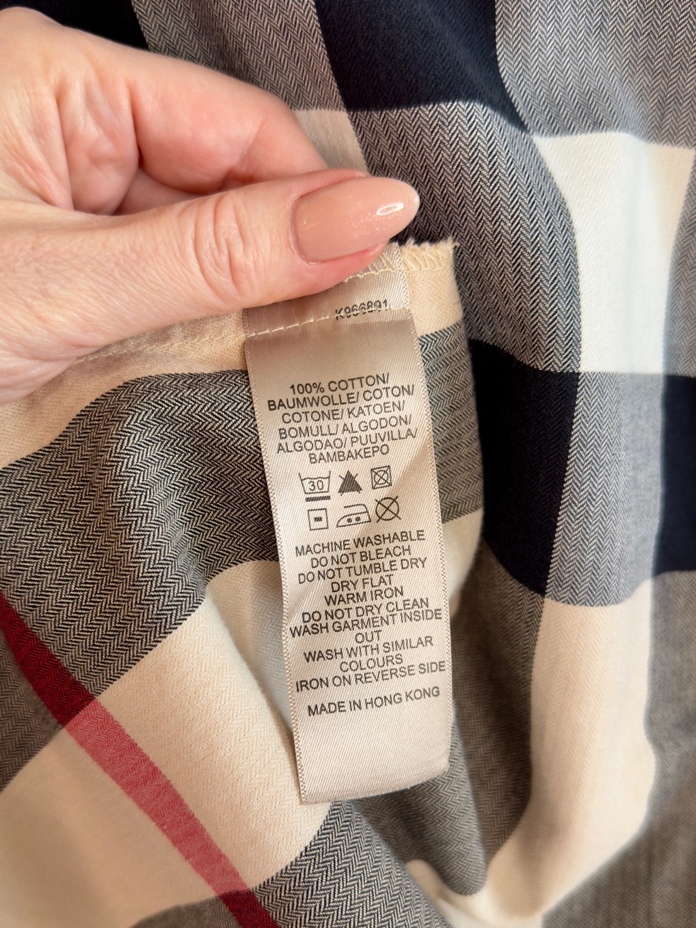 Burberry Beige Plaid Short-Sleeve Button-Front Shirt - Picture 11 of 11